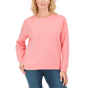 Karen Scott Women's Sport Long Sleeve Crewneck Sweatshirt Black Size -Petite M