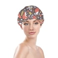 thumbnail image 3 of Kdxio Foxes Print Shower Cap for Women,Elastic and Reusable,Double Waterproof Layers Bathing Hat, 3 of 9