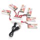 thumbnail image 5 of Paquete de baterías Lipo recargables de 6 piezas de 3,7 V 650 mAh con enchufe JST y cargador 6 en 1 para coche RC, 5 of 8