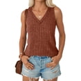 thumbnail image 4 of MOSHU Summer Tank Tops for Women Plus Size V Neck Sleeveless Tops Loose Fit Dressy Casual Shirts, 4 of 9