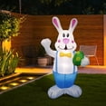 thumbnail image 3 of 6FT Rabbit Air Mold, Outdoor Easter Decoration Rabbit Carrot, Cartoon Inflatable Rabbit Party Air Mold, Easter Inflatable Rabbit, Led Light Festival Venue Arrangement Mall Air Mold Decoration, 3 of 5