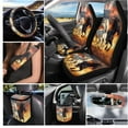 thumbnail image 2 of Uorisanigo Running Horse Car Seat Covers 15 Packs,Front Back Seats Cover Steering Covers Drink Coasters Seat Belt Strap Pads Vehicle Trash Can Air Vent Storage Rear View Mirror Cover Key Chain, 2 of 7