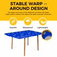 thumbnail image 4 of Christmas Snowflake Table Cloths for 4 Foot Rectangle Tables, Blue Xmas Winter Holiday Minimalist Patio Waterproof Elastic Fitted Tablecloths, Washable Rectangular Table Cover for Camping, 4 of 8