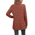 thumbnail image 6 of Arnsht Womens Tunic Tops Turtleneck Long Sleeve Shirts Oversized Fall Sweaters Side Split High Low Hemline Red L, 6 of 6