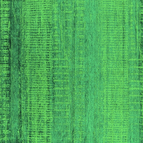 Ahgly Company Indoor Square Oriental Green Industrial Area Rugs, 3' Square