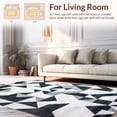 thumbnail image 2 of ODIKA 5'x7' Machine Washable Non-Slip Area Rug, Contemporary Black & Grey Triangular Motif High Traffic Rug, Gray, 138436, 2 of 7