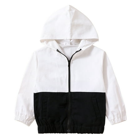 

Kids Baby Casual Jacket Coat Toddler Boys Girls Patchwork Coat Jacket Long Sleeve Kids Tops Hooded Outwear