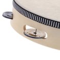 thumbnail image 2 of 8" Hand Held Tambourine Drum Bell Birch Metal Jingles Percussion Musical Educational Toy Instrument for KTV Party Kids Games, 2 of 3