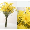 thumbnail image 5 of 12Pcs Artificial Silk Daisies Flowers Outdoor UV Resistant Fake Wildflowers with Stems Greenery Shrubs Plants Arrangements for Home Garden Table Wedding Decoration (Yellow), 5 of 12
