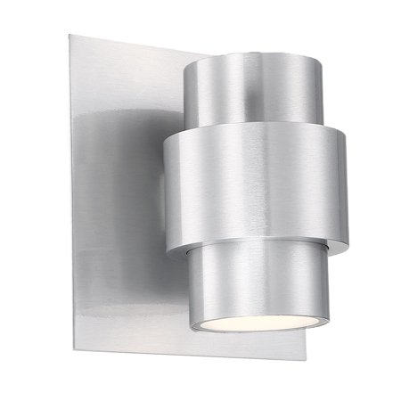 

Wac Lighting Ws-W64908 Barrel 2 Light 8 Tall Led Outdoor Wall Sconce - Silver
