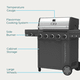 thumbnail image 5 of Charbroil® Performance Series™ FlavorMax™ 5-Burner Cabinet Gas Grill with Side Burner, Stainless Steel, 5 of 8