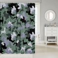 thumbnail image 2 of Manfei Rustic Moode Print Shower Curtain 72Wx78L, Old Fashion Camo Bath Curtain, Mint Green, 2 of 5