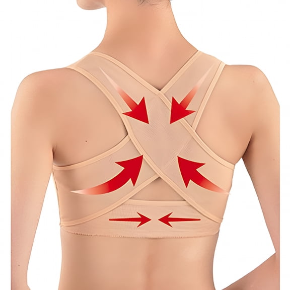 XIRQI Women Back Posture Corrector: Adjustable&Breathable Upper Back Brace-Posture Support for Sitting Work&Daily Use,Size Xl,11.7In