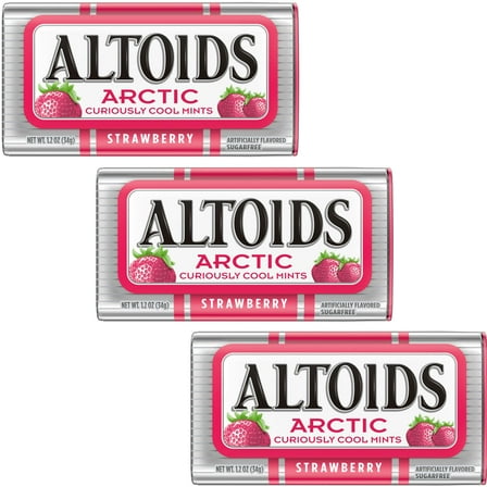 Altoids Strawberry Mints, 1.2 Ounce Each (3 Pack, 3.6 Ounce Total)