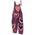 thumbnail image 1 of B91xZ Women's Plus Size Overalls Spring Summer Casual Loose Bib Overalls Pants Rompers Jumpsuits,Purple M, 1 of 3