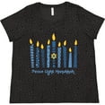thumbnail image 3 of Inktastic Peace Light Hanukkah Women's Plus Size T-Shirt, 3 of 5