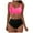 Pink, variant on Linfrsh High Waisted Bikini Sets for Women Sporty Two Piece Swimsuit Bikini Color Block Cheeky High Cut Bathing Suits Swimwear Green,XL