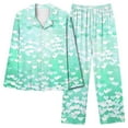 thumbnail image 2 of Sentmoon Ensemble de Détente pour Femmes, Hauts Mignons et Pantalons à Jambes Larges, Pyjamas Surdimensionnés à Col Rabattu pour Femmes, Manches Longues avec Imprimé, Vêtements de Nuit pour Femmes d'Hiver pour Fins de Semaine Relaxantes, 2 of 5
