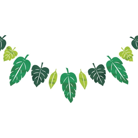 Multicolor Foil Palm Leaves Paper Garland, 7 ft, by Way To Celebrate
