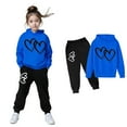 thumbnail image 5 of Kids Boys Girls Active Sweatsuit,2 Piece Long Sleeve Blue Tracksuit Pullover Hoodie Leggings Pants Warm Fall Winter Clothes 3-4 Years Boy Clothes Cute&nbsp;Boys Girls&nbsp;Clothing, 5 of 6