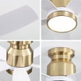 thumbnail image 3 of 42-Inch Ceiling Fan with Light and Remote Control, Reversible Quiet DC Motor, 3-Color 22W LED Light, 5 ABS Blades, Indoor/Outdoor, Gold, 3 of 8