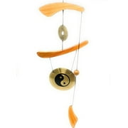 THY COLLECTIBLES Feng Shui Brass Gong Wind Chime for Patio, Garden, Terrace, Balcony Or Any Room - Beautiful YIN & YANG Design Piece