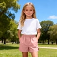 thumbnail image 6 of CYRBOKO Girls Shorts, 2026 Running Elastic Waist Casual Kids Summer SHORTS Pink Size 7-8 T, 6 of 9