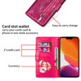 thumbnail image 2 of K-Lion for Google Pixel 7A Glitter Wallet Case, Bling Sparkly PU Leather Zipper Flip Shockproof Protective Case Card Slots Kickstand Full Phone Cover with Strap for Women Girls,Rose, 2 of 6