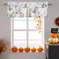 thumbnail image 6 of Thanksgiving Valances for Windows, 42 x 18in, Blue Leaf Berry Pumpkin Autumn Flower Rod Pocket Kitchen Valance Curtain Light Filtering Window Treatments for Living Room Bedroom, 1 Panel, 6 of 7