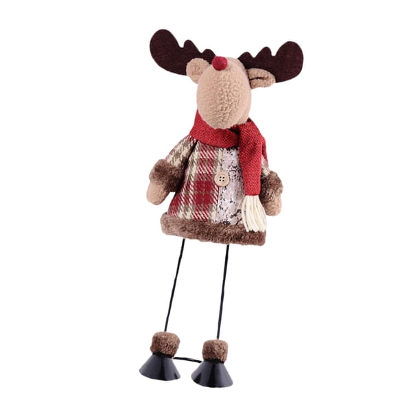 Figura navideña de pie, decoración de mesa navideña, linda decoración navideña Alce de 67 cm