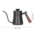 thumbnail image 3 of Coffee Kettle, Coffee Pot 650ml Stainless Steel Long Narrow  Coffee Kettle, With, 3 of 8