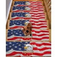 thumbnail image 2 of Independence Day Stair Treads Non Slip for Steps U.S. Flag Themed Five-Pointed Star Bald Eagle 15 Pcs Reusable Adhesive Stair Runner Mats for Dogs Elders Carpet Treads Rugs for Staircase 8x30 In, 2 of 7