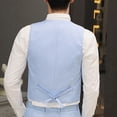 thumbnail image 6 of TOTYC  Men's Trendy Bottons Formal Business Slim Fit Dress Vest Suit Tuxedo Waistcoats, 6 of 24