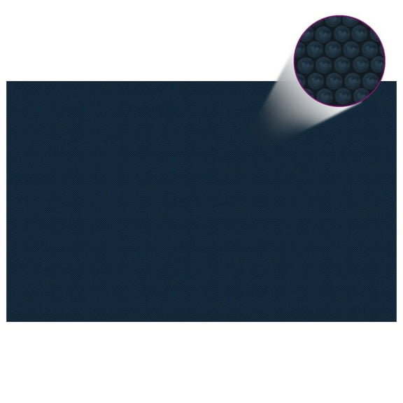 vidaXL Floating PE Solar Pool Film 102.4"x63" Black and Blue, 92981