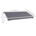 thumbnail image 3 of Outsunny Auvent Rétractable Abri Pare-Soleil Manuel Gris Foncé, 3 of 10