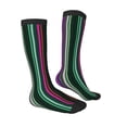 thumbnail image 4 of Lsque Colorful Stripes Printed Crew Socks Men's Women's LightWeight Thin Casual Calf Socks ,Knee High Socks,Cotton Socks, 4 of 9
