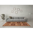 thumbnail image 3 of Ahgly Company Indoor Square Abstract Brown Contemporary Area Rugs, 8' Square, 3 of 4