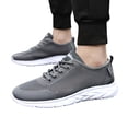 thumbnail image 4 of Sneakers for Men Breathable La𝖼e Up Sneakers with Hollow Out Knit Mesh Upper Fashion Lightweight Running Shoes Comfortable Cushion Trainers Shoes for Summer and Autumn, 4 of 9