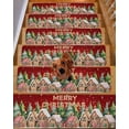 thumbnail image 2 of Merry Christmas Stair Treads for Wooden Steps Indoor Runner Rug Carpet, Winter Trees Xmas Snowflake Gingerbread 4 Pieces Peel and Stick Staircase Step Treads Covers Washable Throw Door Mats, 30"x8", 2 of 7