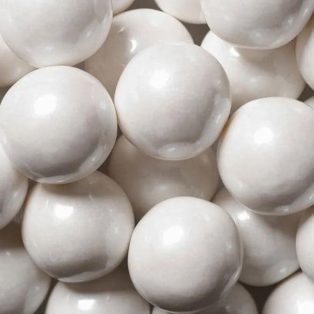 44ct White 1-Inch Gumballs - Bulk Party Candy For Favors, Candy Bowls And Displays (12oz)