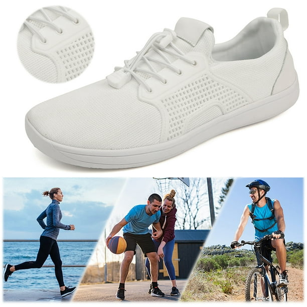 Zapatos Minimalistas Descalzos Zapatos para Con Punta Ancha para Hombres Y Mujeres (blanco 37)
