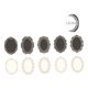 thumbnail image 2 of 10 Sheets Lace Sticker Self Adhesive White Black Scrapbooking Decals Decorative Wrapping Sticker Paper Round, 2 of 3