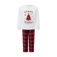 thumbnail image 2 of Christmas Family Pajamas Matching Set Long Sleeve Tops and Plaid Pants Set, 2 of 9