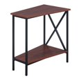 thumbnail image 2 of Convenience Concepts Tucson Wedge End Table in Black and Cherry Wood Finish, 2 of 3