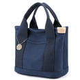 thumbnail image 1 of Canvas Bucket Bag Multi-Pockets Female Clutch Bag Large Capacity Casual for Work, 1 of 7