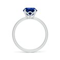 thumbnail image 2 of ANGARA Lab Grown 2.2 Ct Solitaire Round Blue Sapphire Engagement Ring for Women in 14K White Gold (Size-8mm) | September Birthstone, Anniversary, Jewelry Gift for Women | Lab-Grown Blue Sapphire Ring, 2 of 8