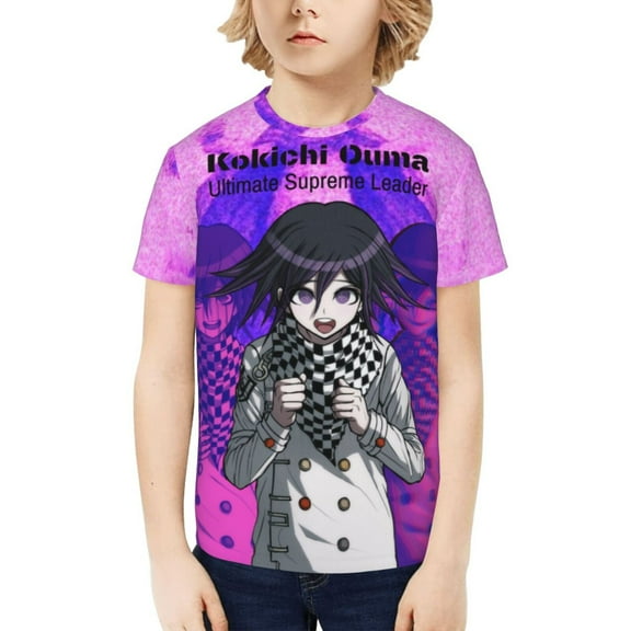 Danganronpa Kokichi Oma Kids T-Shirt 3d Printed Graphic T-Shirts Boys And Girls Short Sleeve Shirts For Youth Kids X-Small