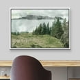 thumbnail image 3 of wall26 Framed Canvas Print Wall Art Green Pine Tree Forest Landscape Nature Wilderness Illustrations Fine Art Farmhouse/Country Decorative Rustic for Living Room, Bedroom, Office - 16"x24", 3 of 7