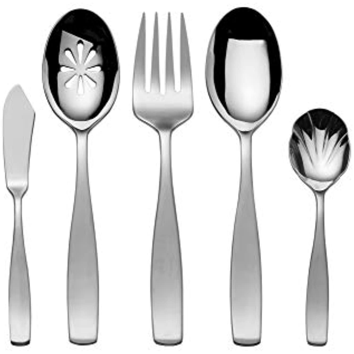Mikasa Satin Loft 65-Piece 18/10 Stainless Steel Flatware Set with Serving Utensil Set, Service for 12 - Walmart.com