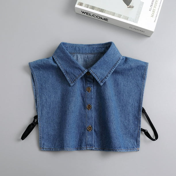 Cuello falso para hombre y mujer, primavera y otoño, camisa vaquera del sur, cuello falso, suéter decorativo, cuello falso de camisa, cuello puntiagudo